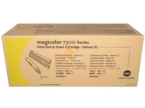 Picture of Print Unit & Yellow Toner Cartridge for QMS Magicolor 7300 Series