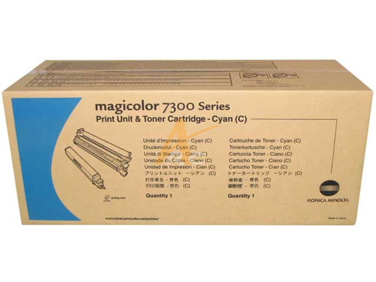 Picture of Print Unit & Cyan Toner Cartridge for QMS Magicolor 7300 Series