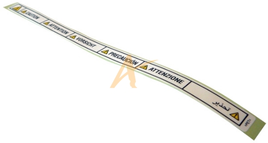 Picture of High Temp Caution Label for Konica Minolta LU-202