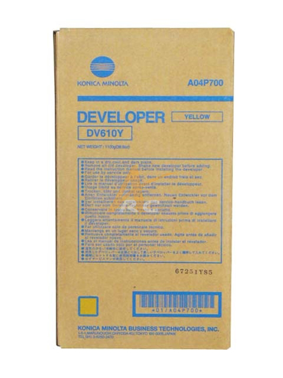 Picture of Konica Minolta DV610Y Yellow Developer bizhub C7000 C6000 C6501 C6500