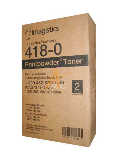Picture of Genuine Imagistics (Pitney Bowes) 418-0 Toner Pack of 2 for DL260 360
